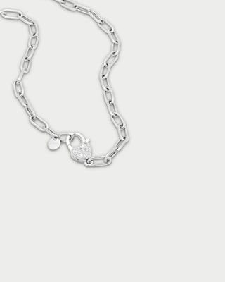 Heart double cheval lobster clasp chain necklace - AMULETI