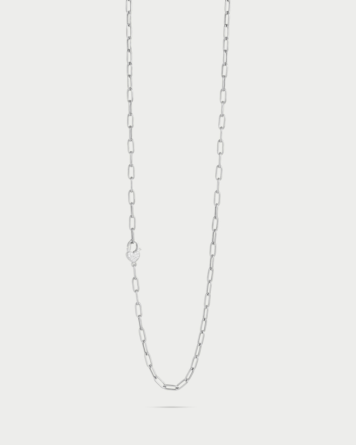 Heart double cheval lobster clasp chain necklace - AMULETI