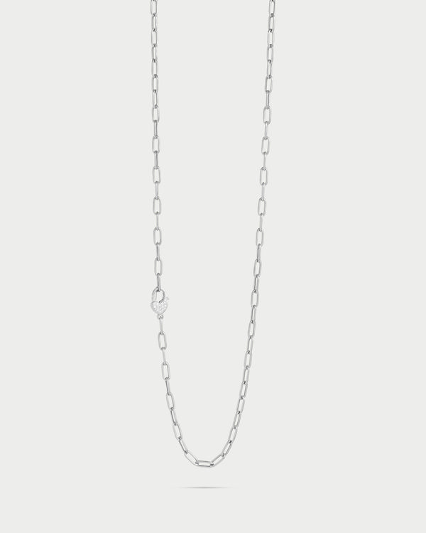 Collar cadena mosquetón doble corazón corazón - AMULETI