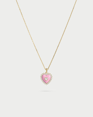 Holy heart necklace berry