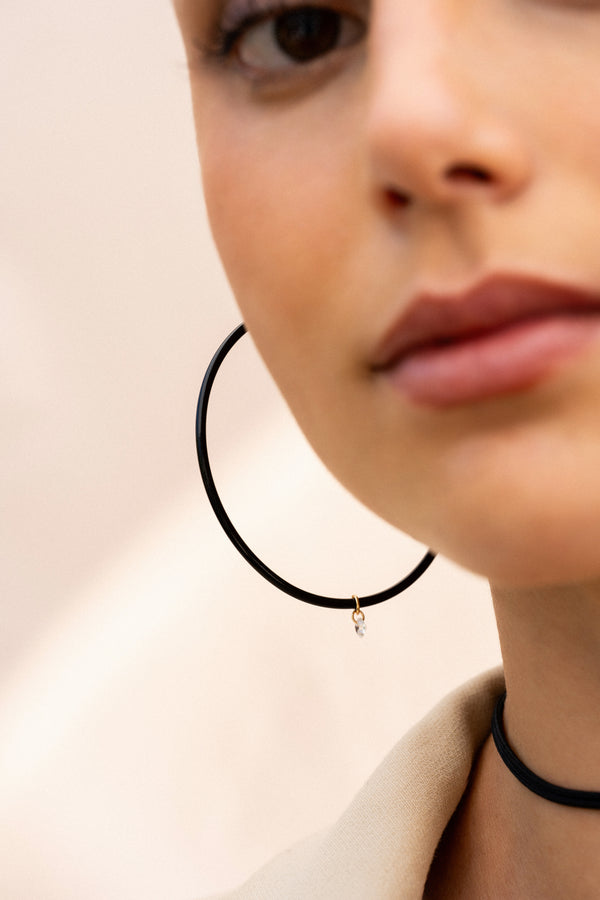 Painted big hoops earrings