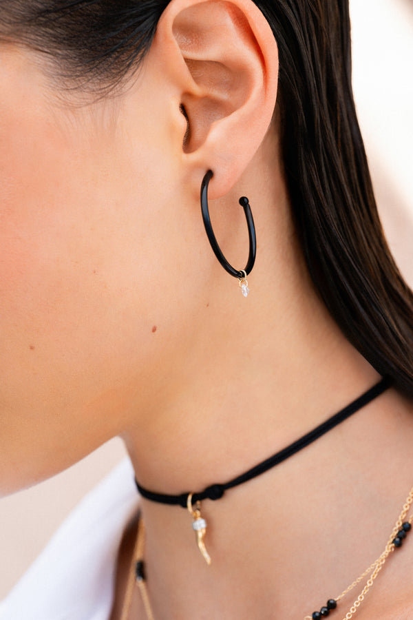 Pendientes de aro medianos pintados