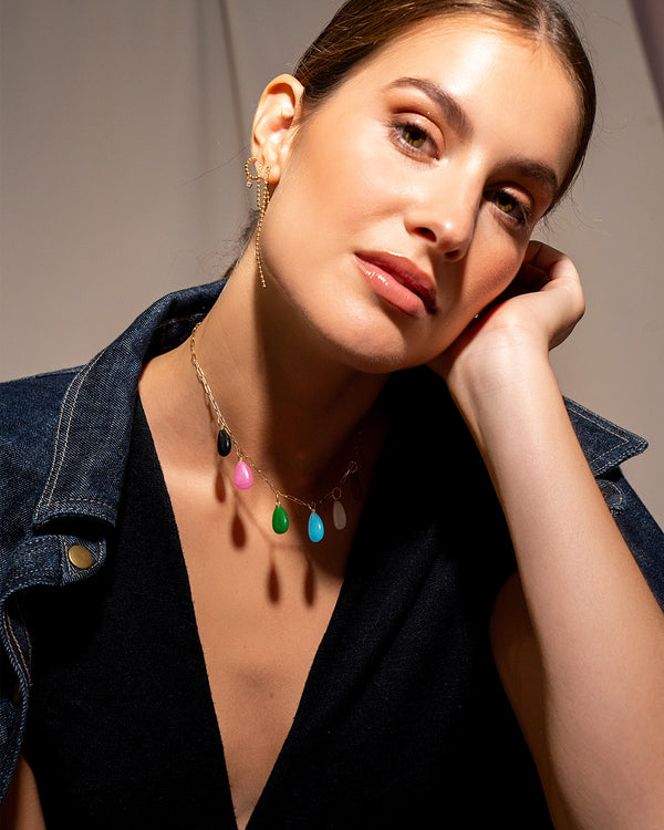 Charm Goccia Giada Green