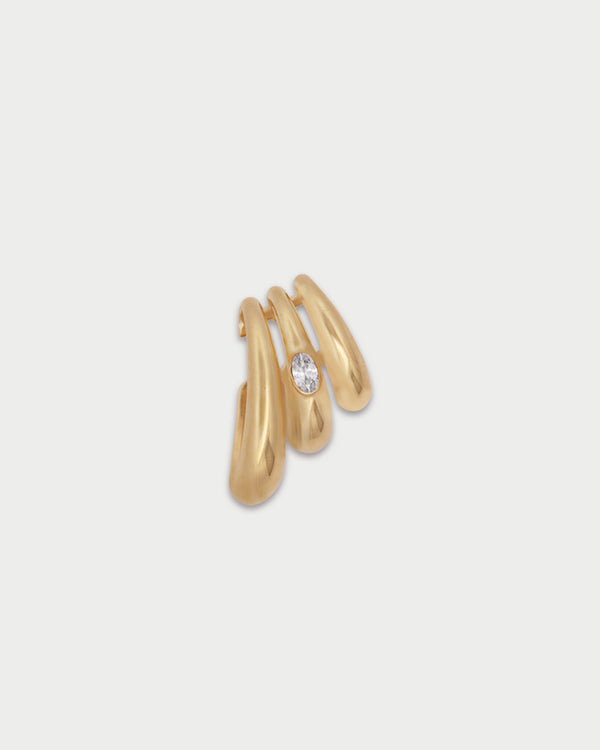 Bold Oval Cut Earcuff