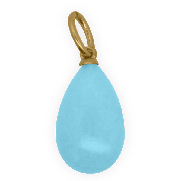 Charm Goccia Giada Sky