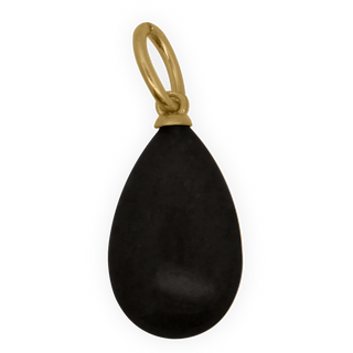 Black Jade Drop Charm