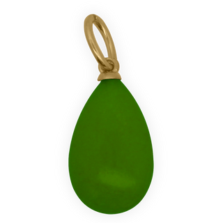 Green Jade Drop Charm