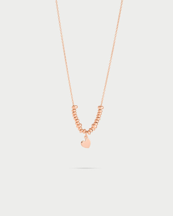 Girocollo micro anelli - cuore