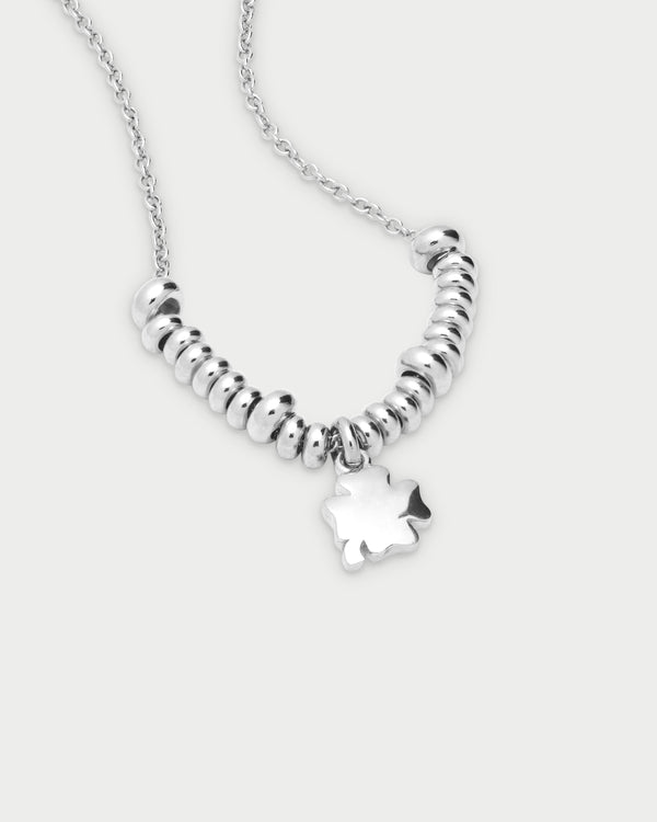 Girocollo micro anelli - quadrifoglio