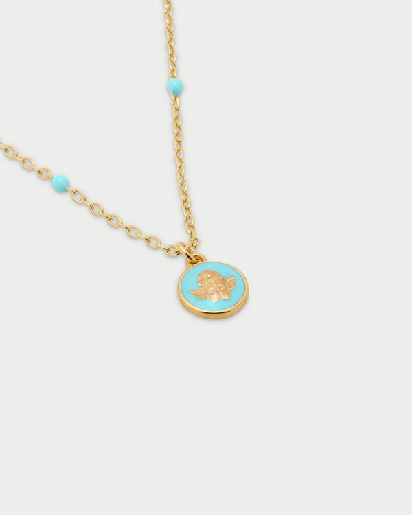 Gargantilla ángel esmalte turquesa - Io&Ro