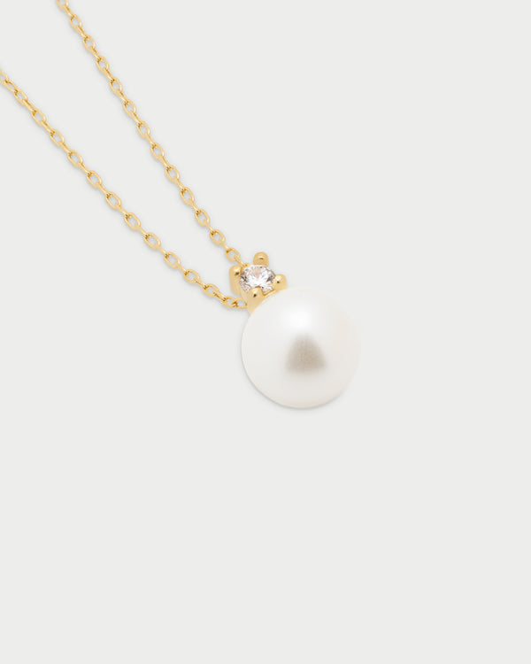 Gargantilla con perla y circonita - WHITESIDE