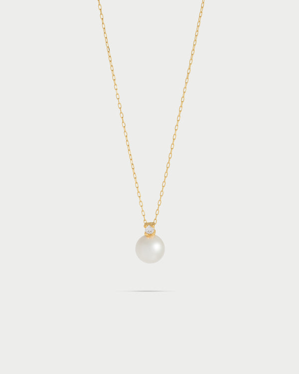 Gargantilla con perla y circonita - WHITESIDE