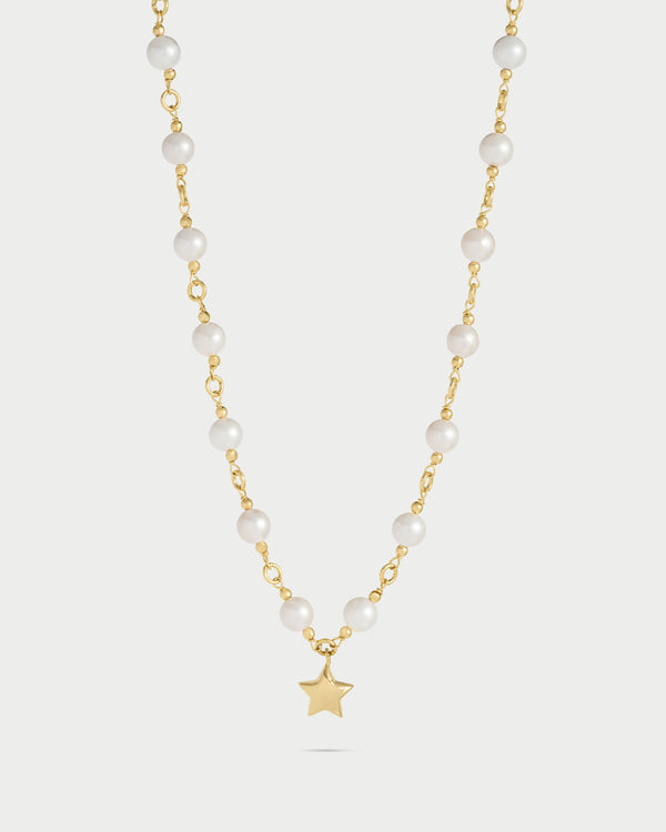 Gargantilla con estrella y perlas - WHITESIDE