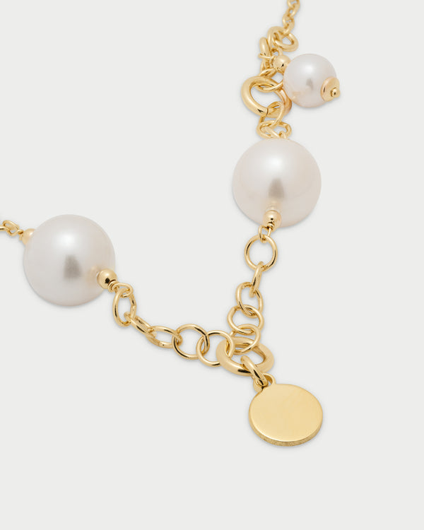 Gargantilla con perlas colgantes, y una medalla - WHITESIDE