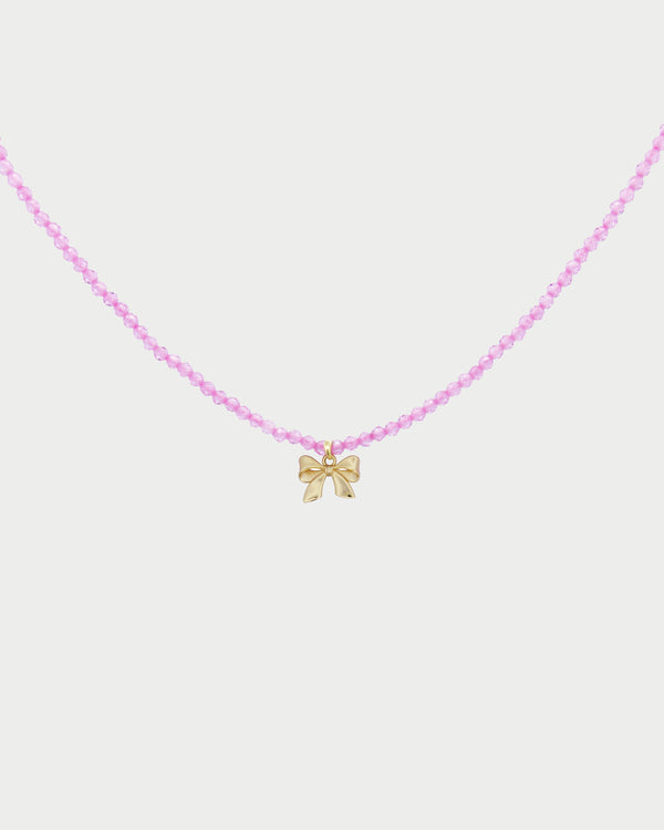 Collar con lazo chic y hilo de circonitas  - CANDY BOW