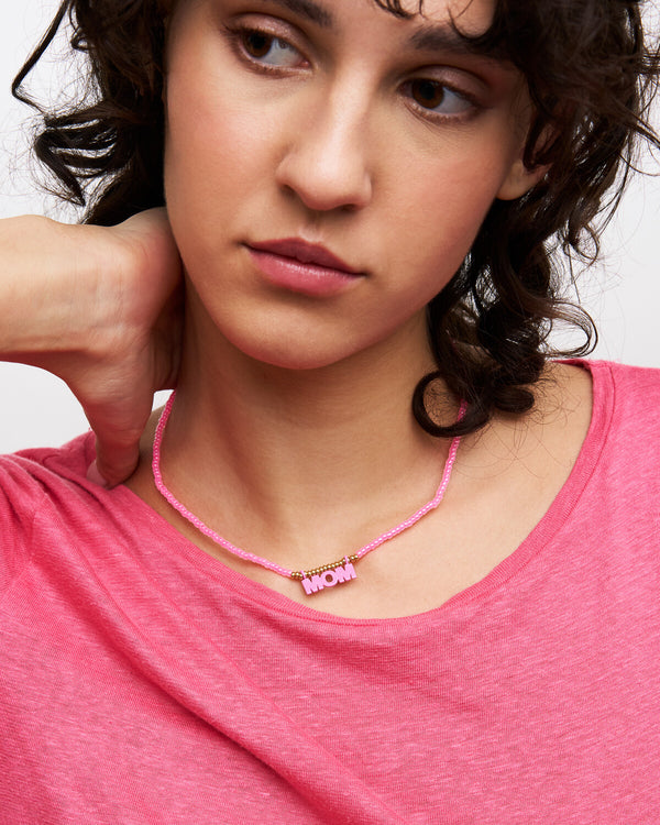 Choker pink pop beads - MOM