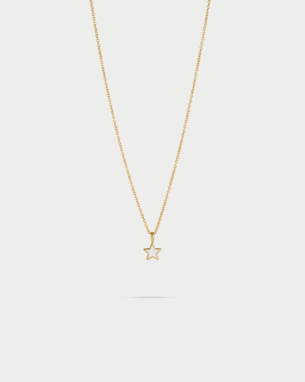 Collar simple con colgante de estrella esmaltada - ColorFUN