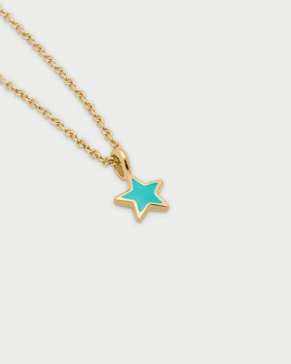 Collar simple con colgante de estrella esmaltada - ColorFUN