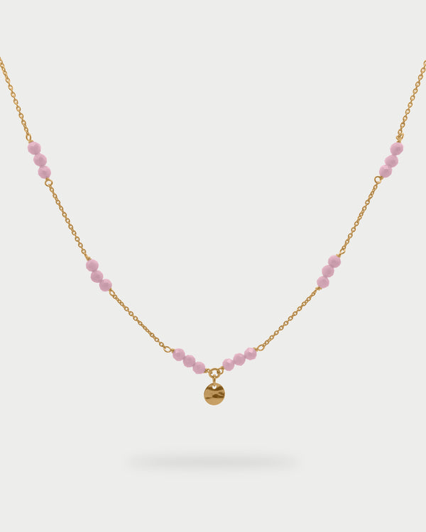 Girocollo catena con pepite Milky e Medaglia