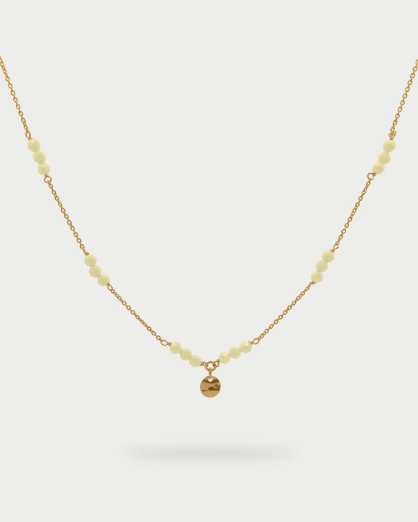 Girocollo catena con pepite Milky e Medaglia