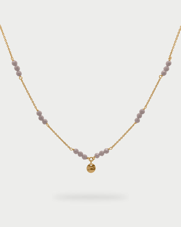 Girocollo catena con pepite Milky e Medaglia