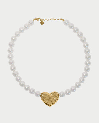 Bold Heart Pearl Choker