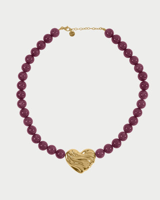 Burgundy Giada Choker Bold Heart