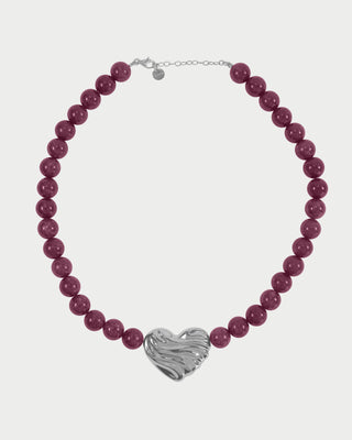 Burgundy Giada Choker Bold Heart