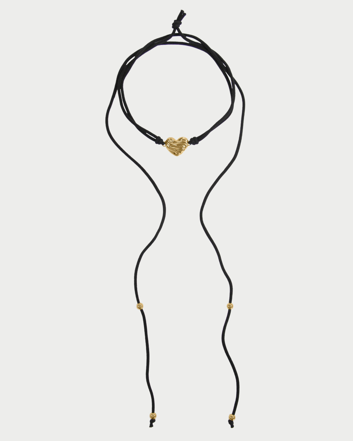 Bold Small Heart Woven Choker