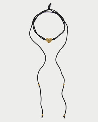 Bold Small Heart Woven Choker