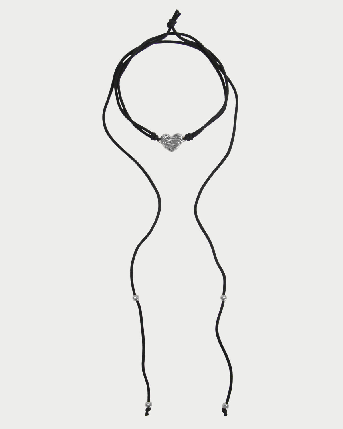 Bold Small Heart Woven Choker