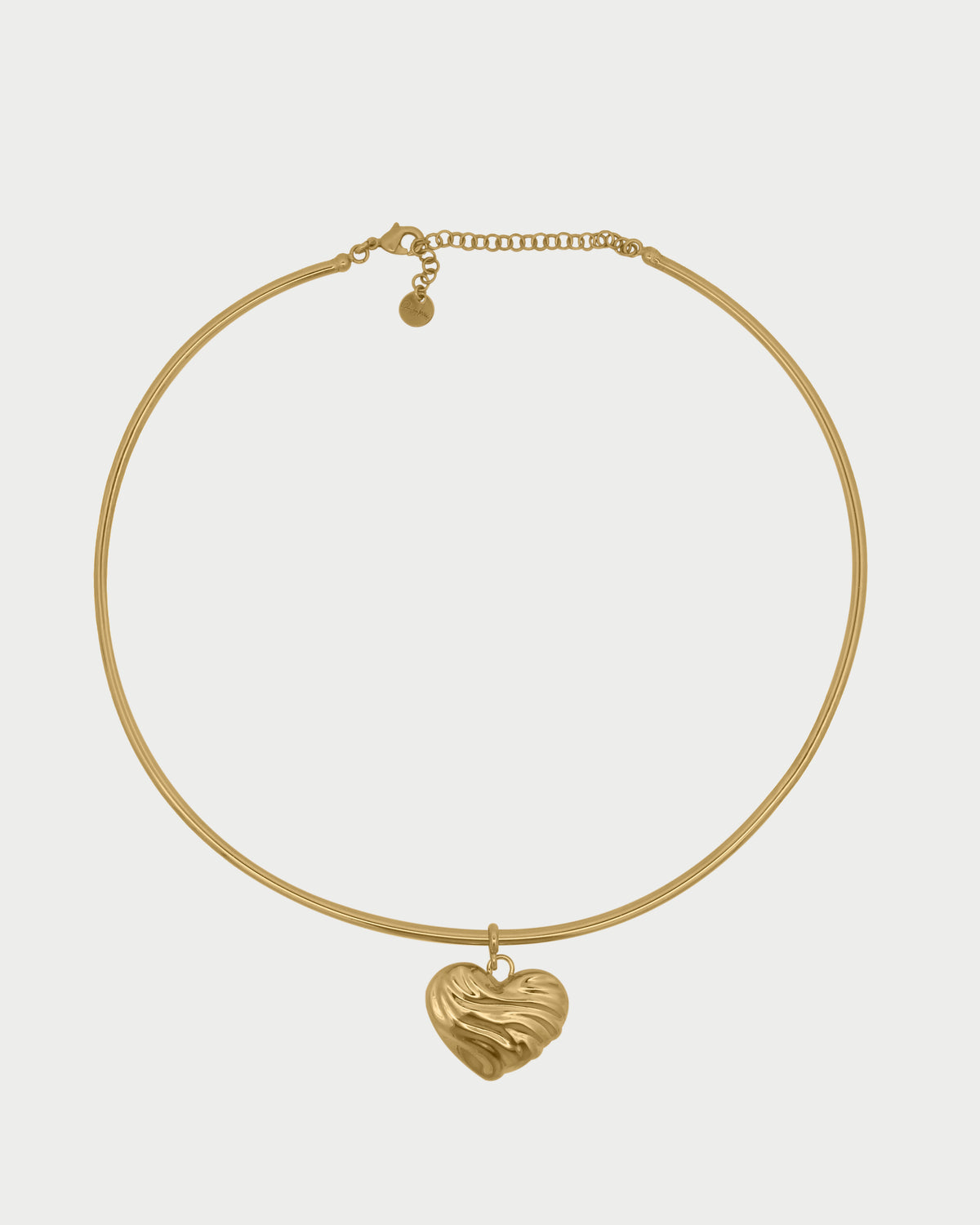 Bold Small Heart Rigid Choker