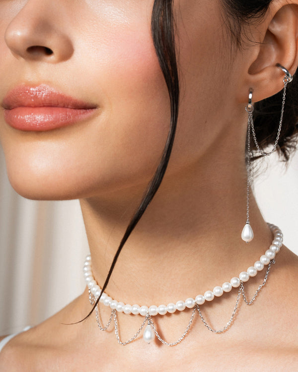 Choker Merletto Pearl Drop