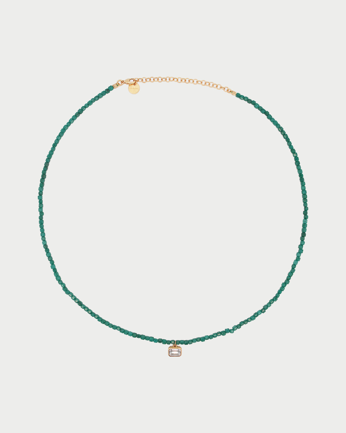 Girocollo Pietre Single Emerald Cut