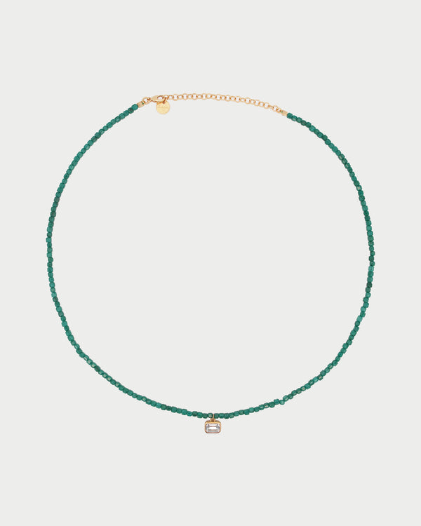 Girocollo Pietre Single Emerald Cut