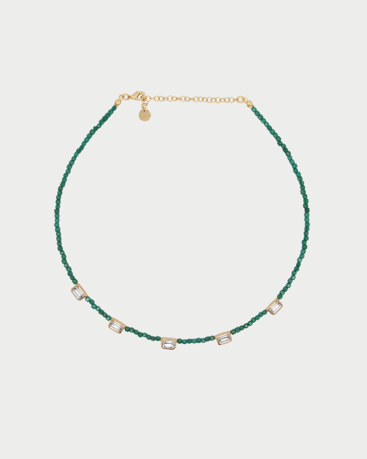 Collar corto con 5 circonitas