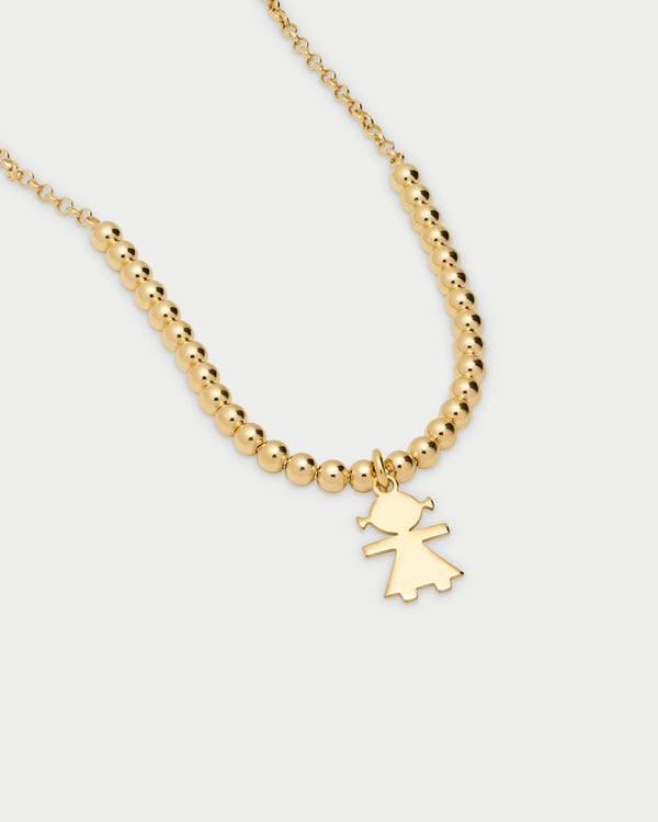 Gargantilla de cuentas con 1 Detalle Niña