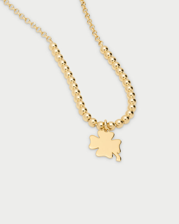 Beaded Choker 1 Micro Subject - Four-leaf Clover