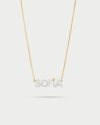 Customizable Necklace with White Zircon