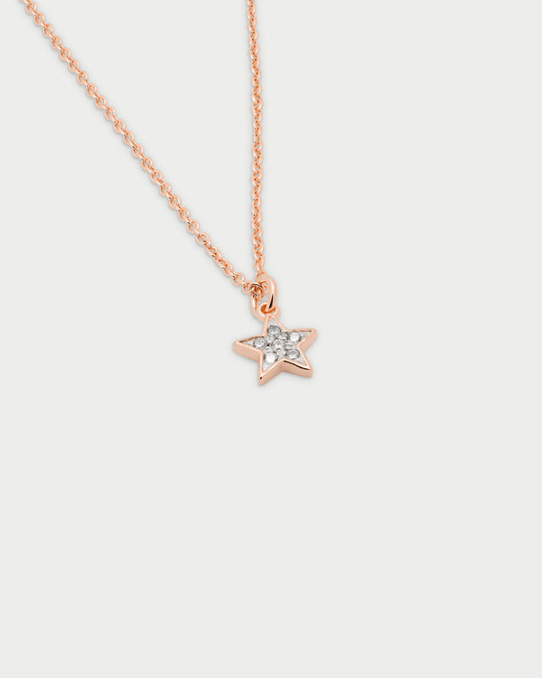 Gargantilla cadena y estrella con circonitas