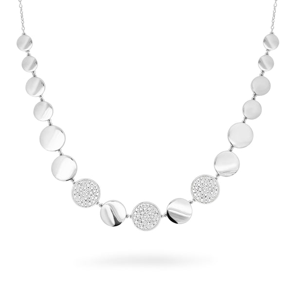 Gargantilla Luxury BIG CIRCLE con círculos lisos y pavé alternados - STARDUST TEN