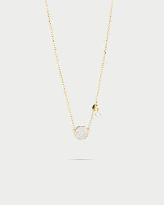 Necklace with chain and pavè circle - STARDUST TEN