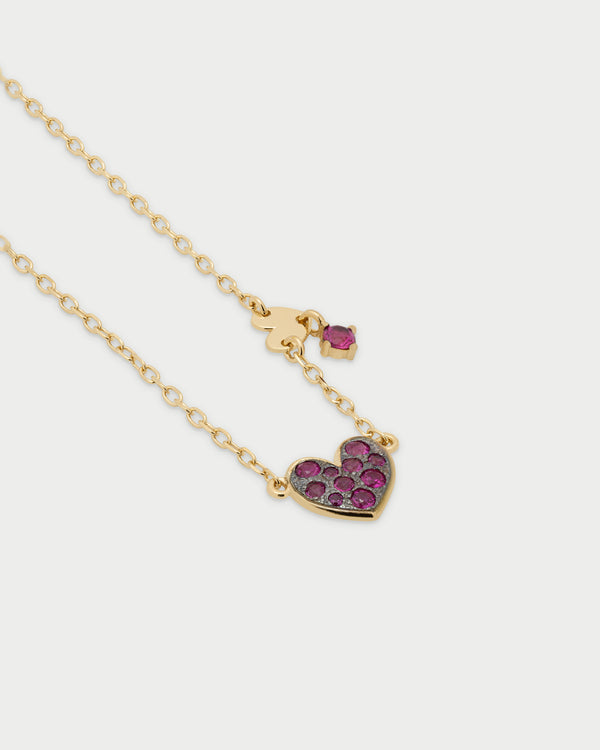 Necklace with chain and colored pavè - STARDUST TEN