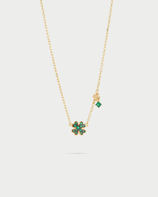 Necklace with chain and colored pavè - STARDUST TEN