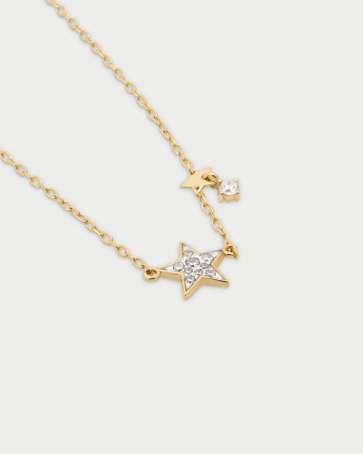 Girocollo stella pavè e mini castone