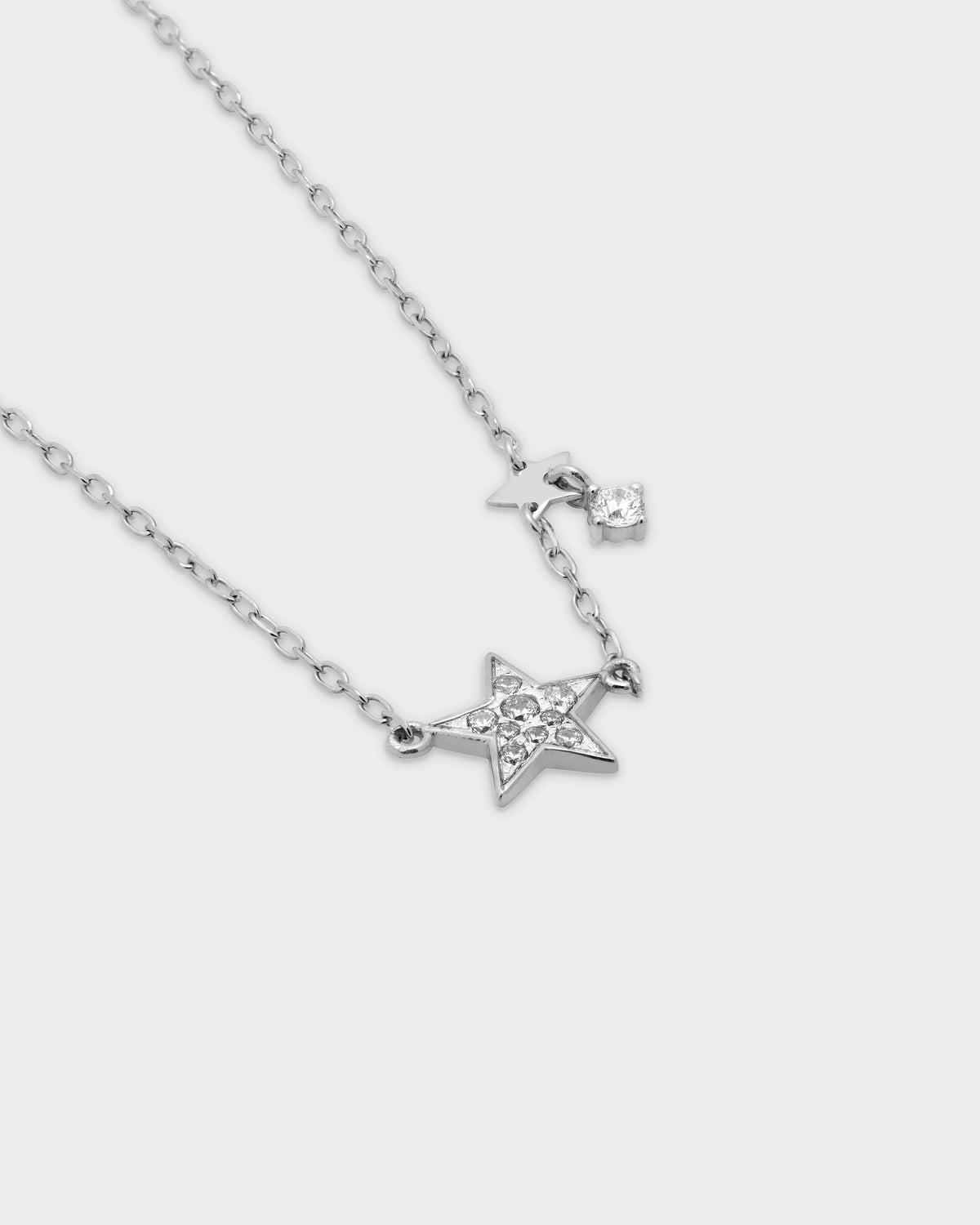 Girocollo stella pavè e mini castone