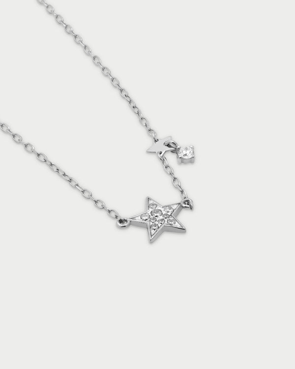 Girocollo stella pavè e mini castone