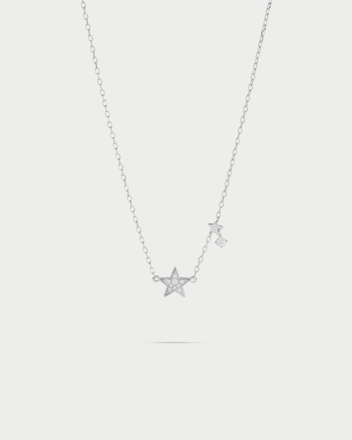 Girocollo stella pavè e mini castone