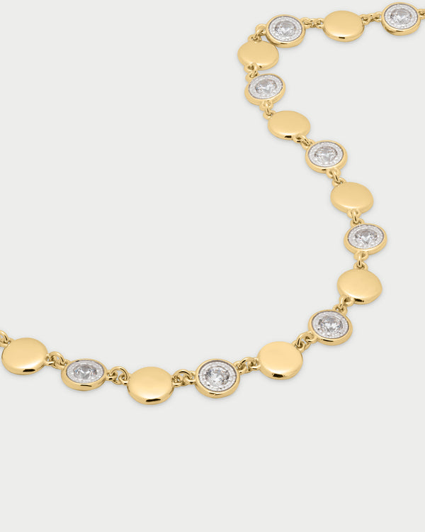 Girocollo con cerchi alternati lisci e pavè