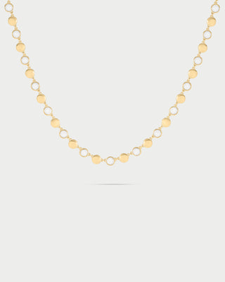 Necklace with pavé and with plain circles - STARDUST TEN